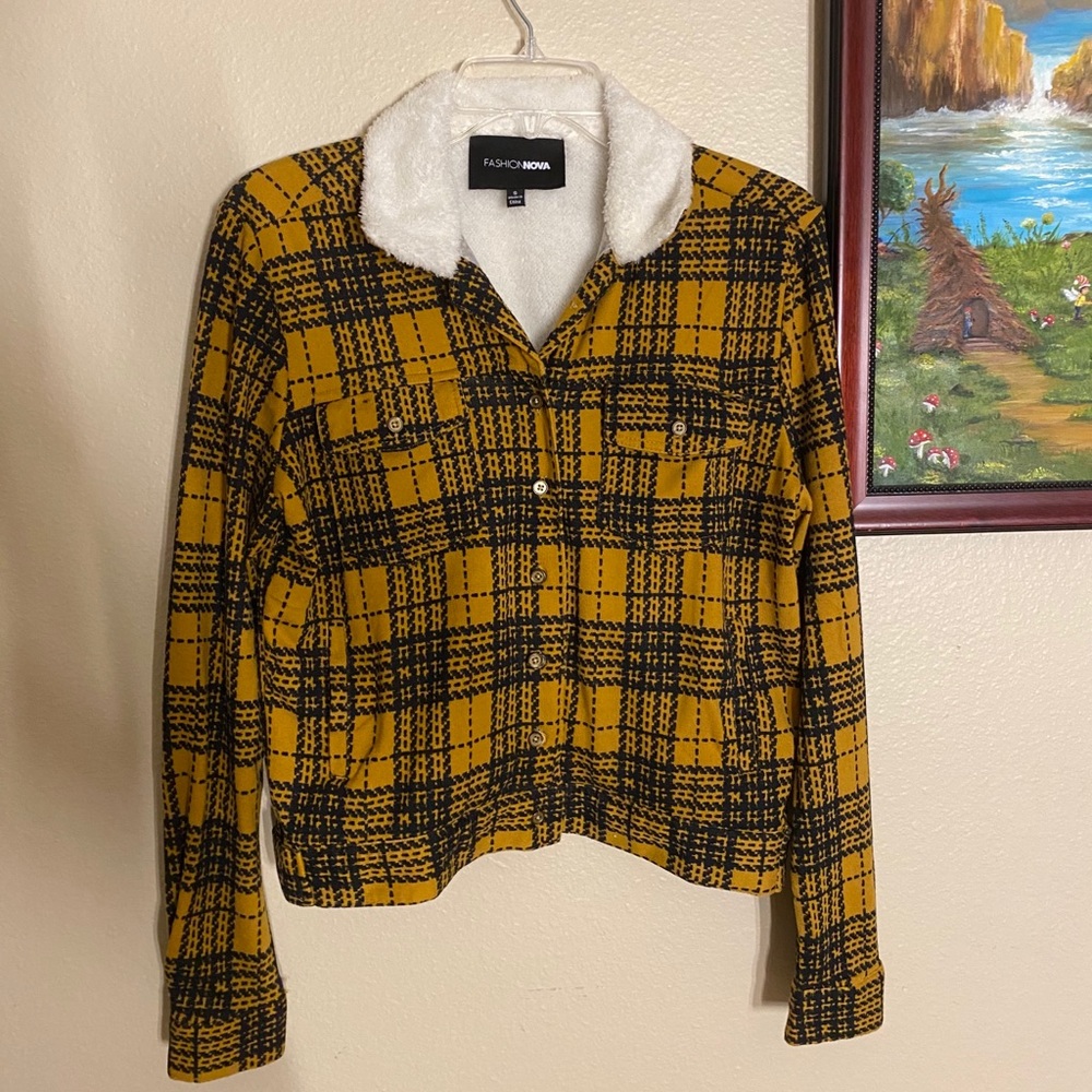 cozy button up jacket from fashion nova
